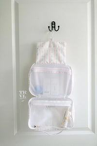 TRVL Bundle Up2 Hanging Toiletry Bag  | Ribbon Floral Pink