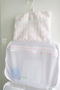 TRVL Bundle Up2 Hanging Toiletry Bag  | Ribbon Floral Pink