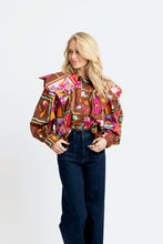 Load image into Gallery viewer, Karlie Floral Frame Collar Top