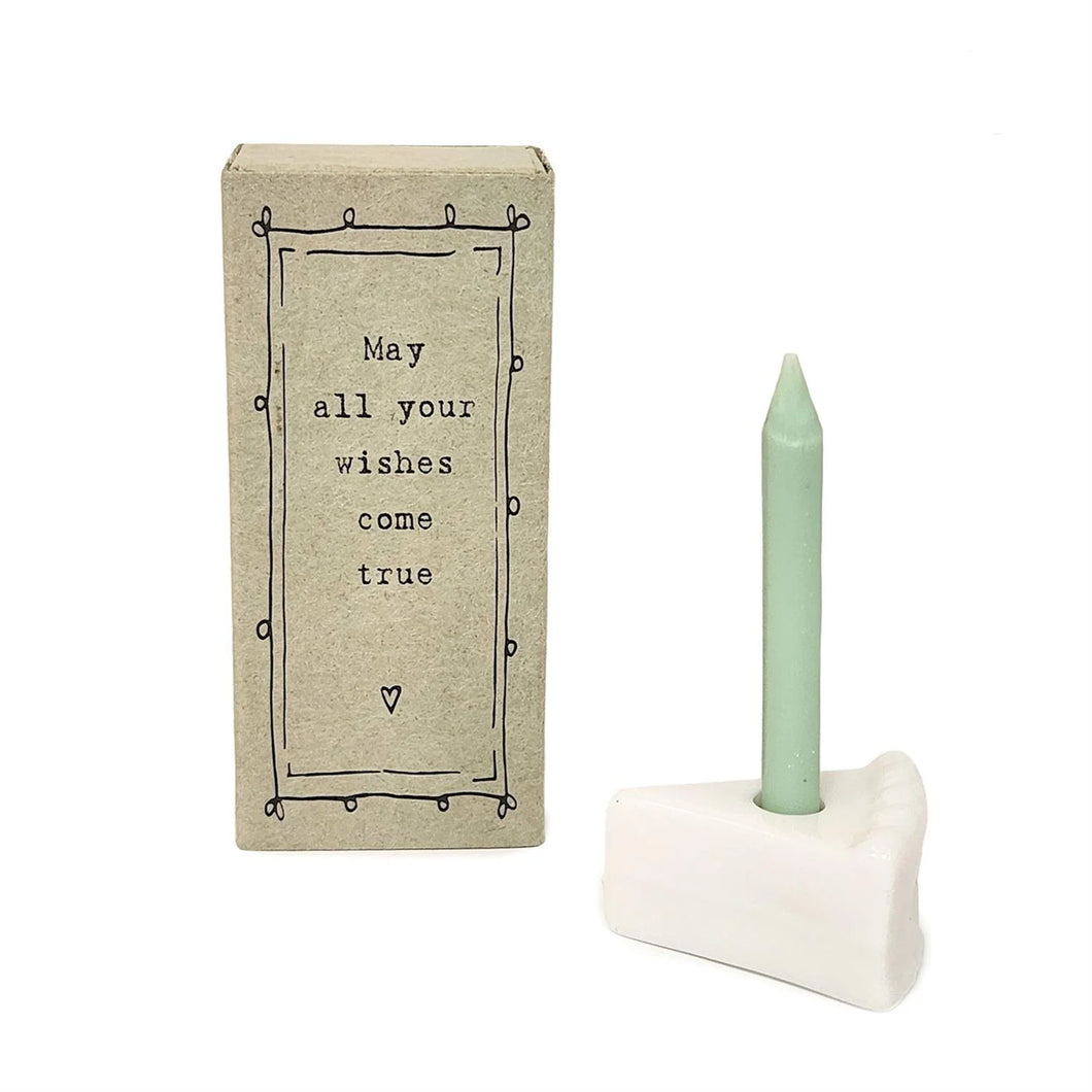 Slice Of Cake With Candle In GB