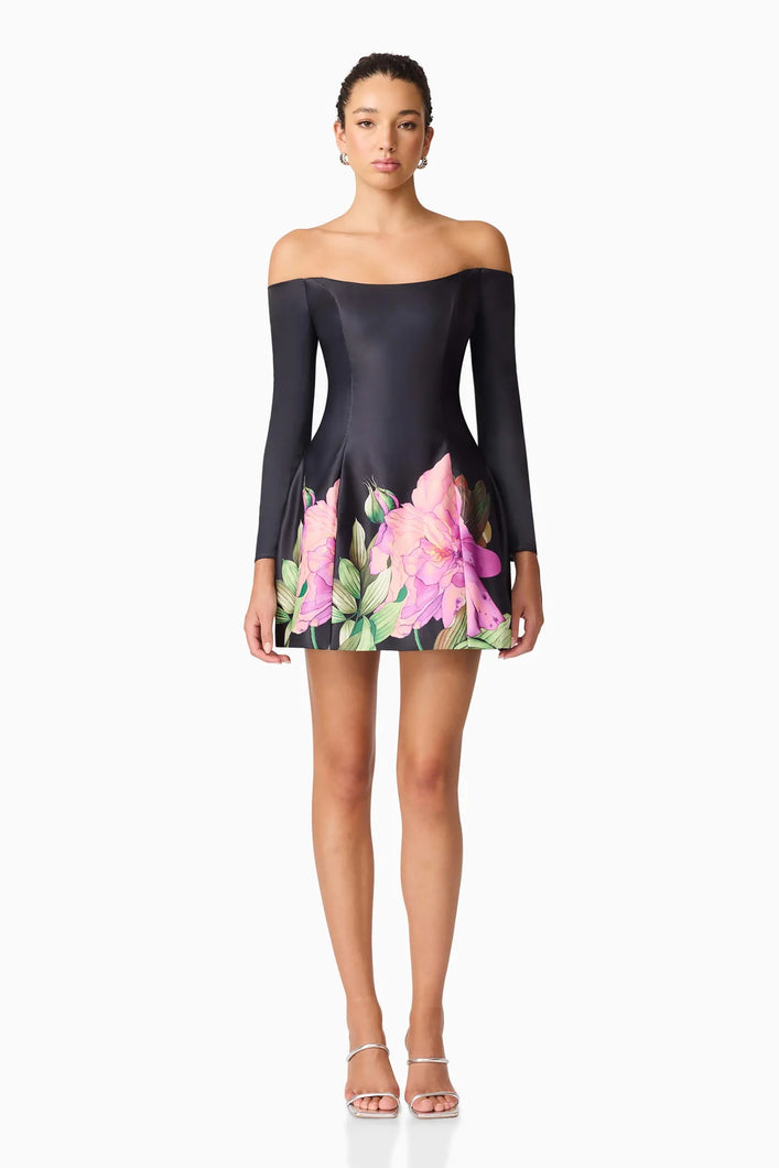 Elliatt Azelie Off Shoulder Mini Dress | Black