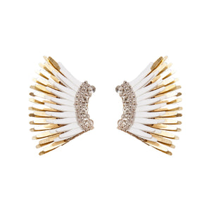 Mignonne Gavigan Mini Madeline Earrings | White/ Gold