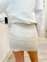 Load image into Gallery viewer, Adelyn Rae Eva Tweed Pearl Trimmed Mini Skirt