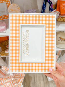 Orange Gingham 4x6 Frame