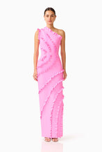 Load image into Gallery viewer, Elliatt Orelia Asymmetrical Ruffle Gown | Candy Pink