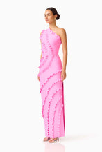 Load image into Gallery viewer, Elliatt Orelia Asymmetrical Ruffle Gown | Candy Pink