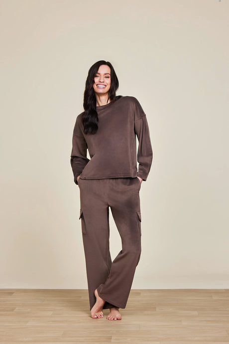 Barefoot Dreams Luxe Chic Cargo Pants | Java