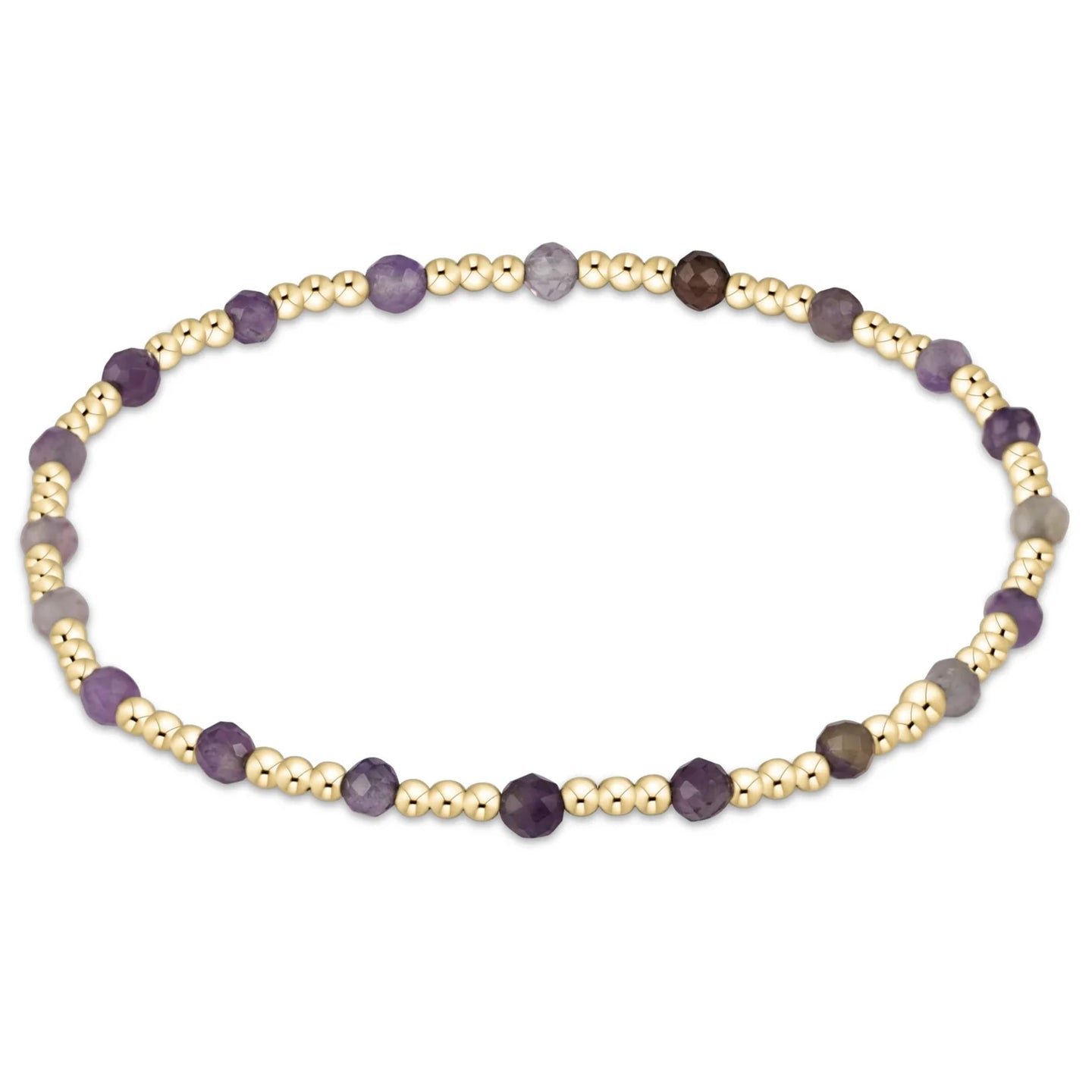 enewton egirl Gemstone Gold Sincerity Pattern 3mm Bead Bracelet -