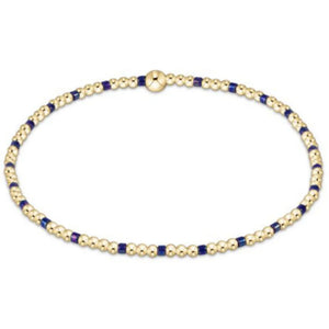 enewton Hope Sincerity Pattern 2mm Bead Bracelet - Blue Metallic