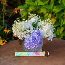 Load image into Gallery viewer, Pink Peony Fabric Loop Keychain