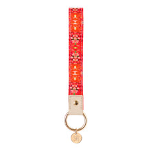 Load image into Gallery viewer, Red Mirror Fabric Loop Keychain