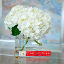 Load image into Gallery viewer, Red Mirror Fabric Loop Keychain