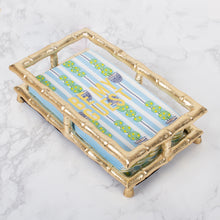 Load image into Gallery viewer, Gold Bamboo Guest Towel Tray