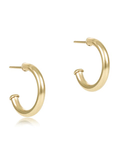 enewton Round Gold 0.5" Post Hoop - 2mm - Smooth