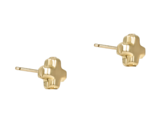 enewton Signature Cross Small Gold Stud - Gold