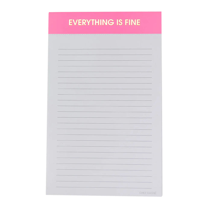 Everything Is Fine - Lined Notepad