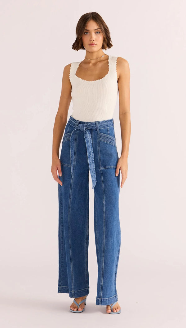 Mink Pink Ellis Denim Panel Jean