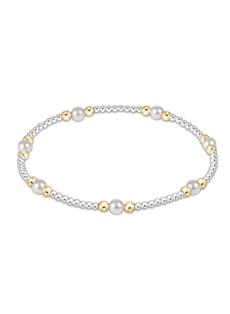 enewton Purpose Pearl 4mm Bead Bracelet - Mixed Metal