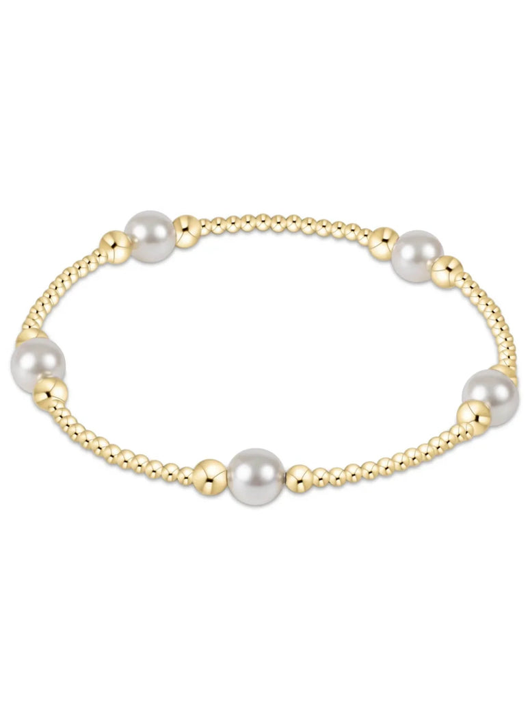 enewton Purpose Pearl 6mm Bead Bracelet - Gold