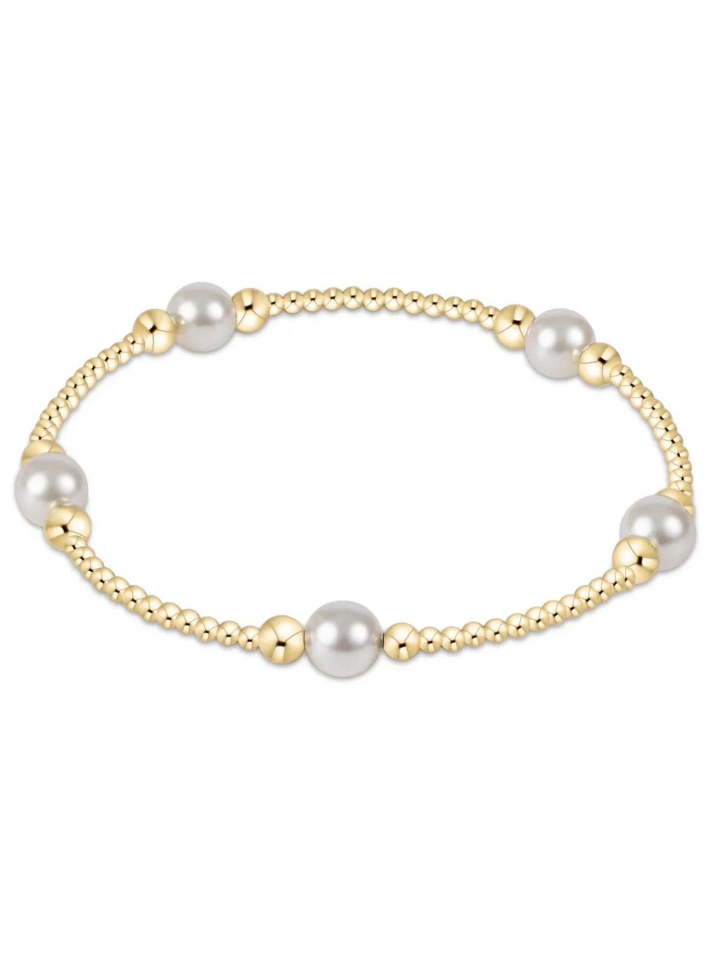 enewton Purpose Pearl 6mm Bead Bracelet - Gold