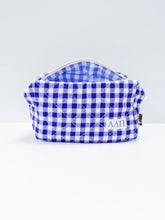 Load image into Gallery viewer, Sorority Gingham Quilted Makeup Bag