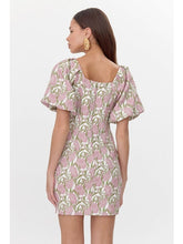 Load image into Gallery viewer, Adelyn Rae Myra Jacquard Puff Sleeve Mini Dress