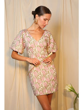 Load image into Gallery viewer, Adelyn Rae Myra Jacquard Puff Sleeve Mini Dress