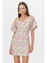 Load image into Gallery viewer, Adelyn Rae Myra Jacquard Puff Sleeve Mini Dress