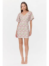 Load image into Gallery viewer, Adelyn Rae Myra Jacquard Puff Sleeve Mini Dress