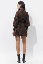 Load image into Gallery viewer, Adelyn Rae Daphne Bow Mini Dress | Chocolate Brown