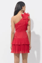 Load image into Gallery viewer, Adelyn Rae Bianca One Shoulder Pleated Cut Out Dress