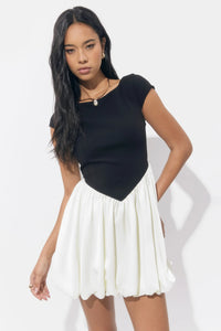Adelyn Rae Color Blocked Bubble Mini Dress