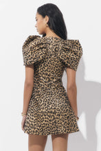 Load image into Gallery viewer, Adelyn Rae Zariah Leopard Gathered Sleeve Mini Dress