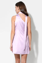 Load image into Gallery viewer, Adelyn Rae Kinsley Scarf Neck Printed Mini Dress | Lilac/Red