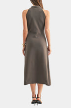 Load image into Gallery viewer, Adelyn Rae Lily Halter Shirt Midi Knit Dress | Espresso