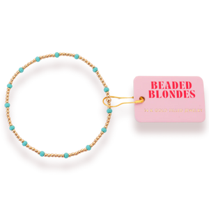 Beaded Blondes Turquoise Dainty Poppi Bracelet