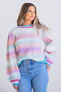Karlie Multicolor Cable Sweater