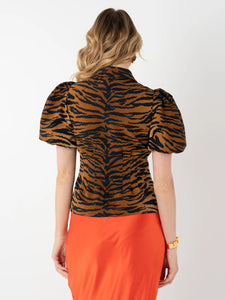 Emily McCarthy Britt Top | Tiger Jacquard