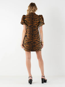 Emily McCarthy Hampton Mini Dress | Tiger Jacquard
