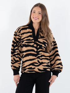 Emily McCarthy Lolli Sweater | Tiger Knit Jacquard