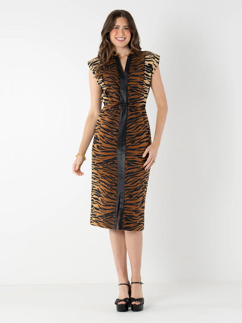 Emily McCarthy Meme Dress | Tiger Jacquard