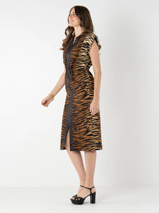 Emily McCarthy Meme Dress | Tiger Jacquard