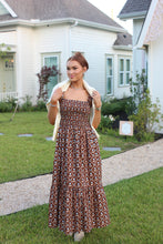 Load image into Gallery viewer, Karlie Floral Poplin Smock Tier Dress