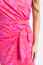 Load image into Gallery viewer, Karlie Tiger One Shoulder Wrap Dress