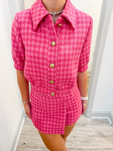 Load image into Gallery viewer, Sincerely Ours Celia Crop Jacket | Pink Tweed