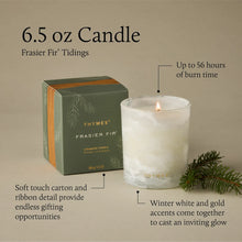 Load image into Gallery viewer, Thymes Frasier Fir Tidings Boxed Candle 6.5oz