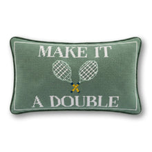 Load image into Gallery viewer, Furbish Make It A Double Needlepoint Pillow