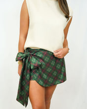 Load image into Gallery viewer, Show Me Your MUMU Iva Bow Skirt | Mistletoe Plaid