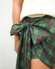Load image into Gallery viewer, Show Me Your MUMU Iva Bow Skirt | Mistletoe Plaid