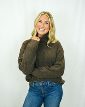 Load image into Gallery viewer, Karlie Solid Turtleneck Sweater | Chocolate